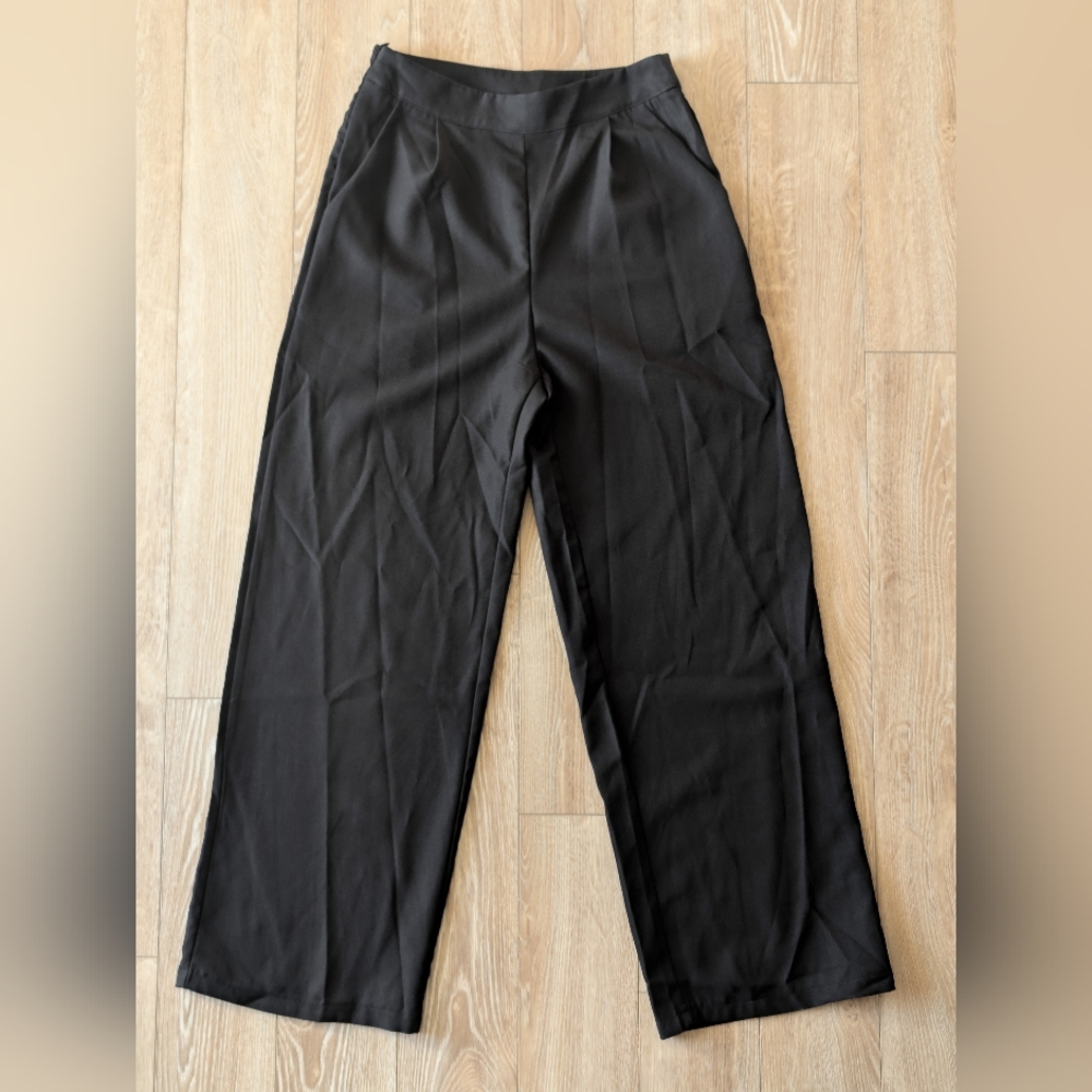 NEW Elenzga black wide-leg pants with pockets SMALL